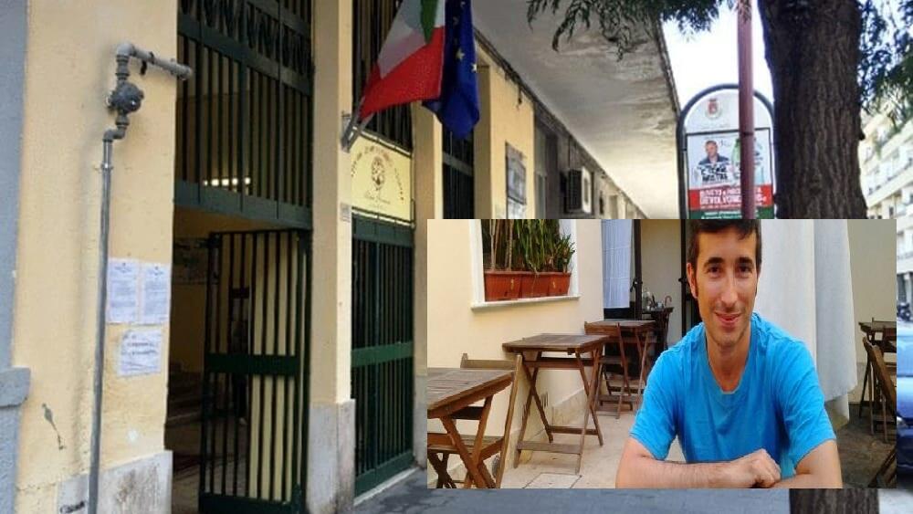 La scuola Lombardo Radice e nel riquadro Francesco Apperti