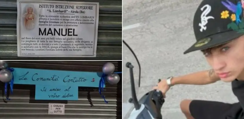 Oggi i funerali di Manuel, il 17enne morto in un incidente stradale sull'Appia