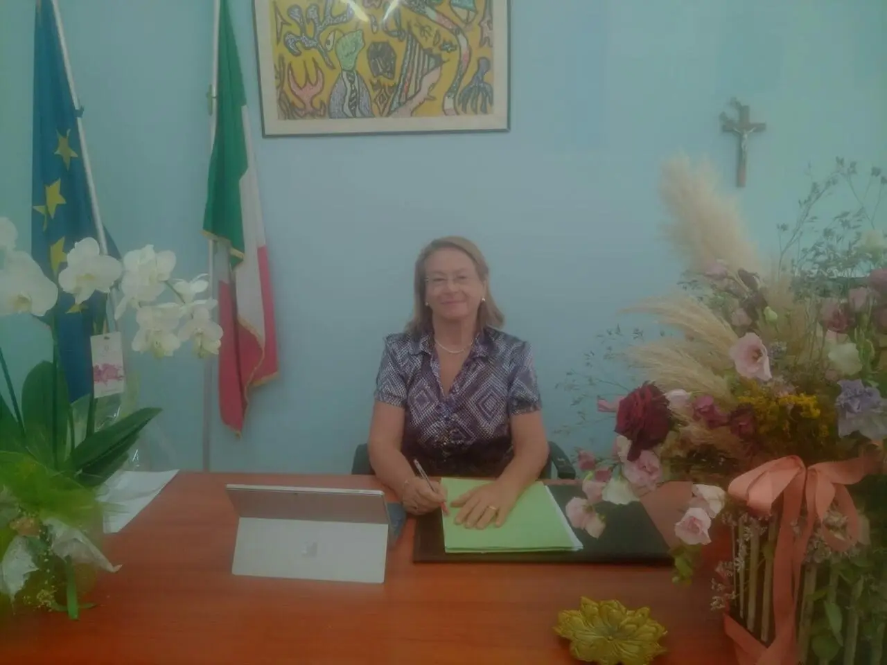 La Dirigente dell'Istituto Conprensivo "Francesco Gesuè" Maria Ruggiero