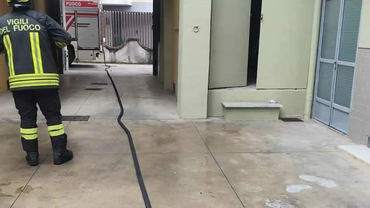 L'intervento dei vigili del fuoco