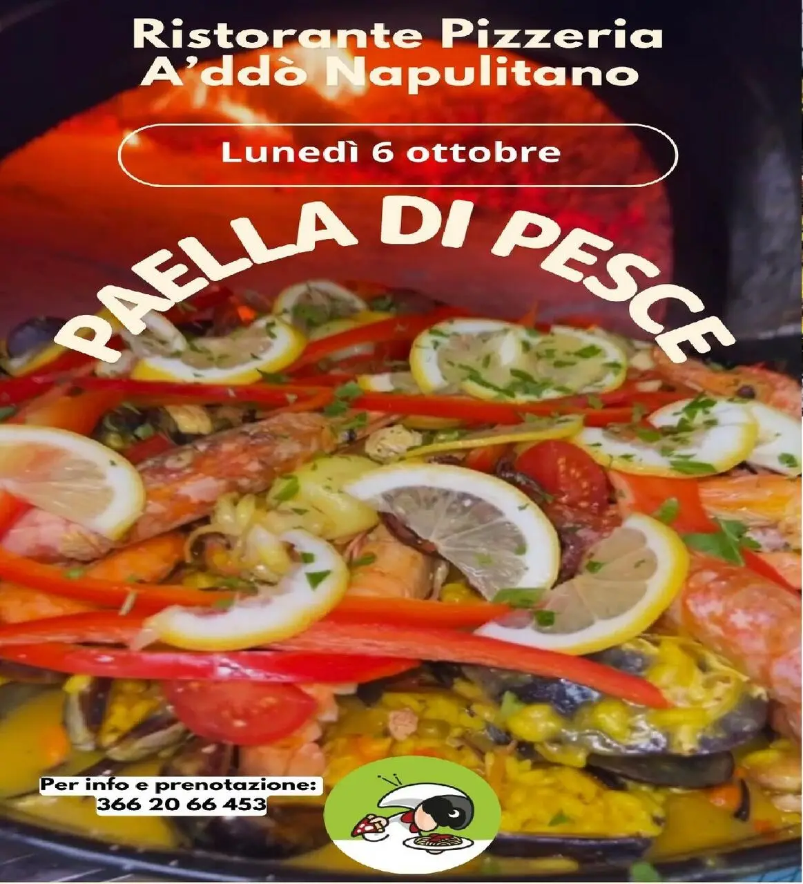 Serata di paella di pesce