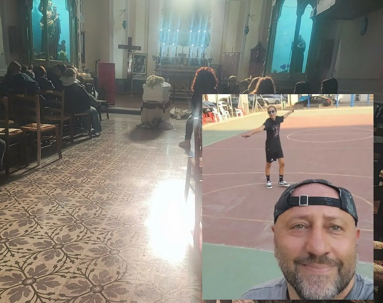 Camera ardente a Maddaloni e nel riquadro Fabio e Sofia Di Vico