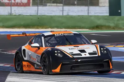 La Porsche di Calcagno in azione