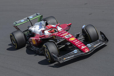 Leclerc in azione a Monza