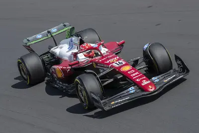 Leclerc in azione a Monza