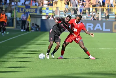 Un’azione della partita Parma-Monza terminata 1-1