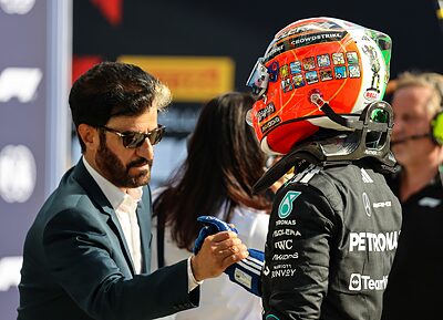 kimi Antonelli con il Presidente della FIA Mohammed Ben Sulayem