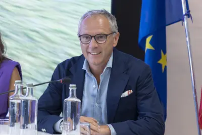 Stefano Domenicali alla conferenza di presentazione del GP d'Italia