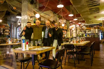 Stefano Mandaradoni, Filippo Lo Forte, Pabel Ruggiero e Danilo Giaffreda, i titolari del nuovo ristorante aperto a Monza