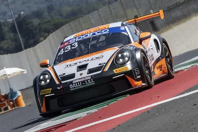 Paolo Calcagno in azione al Mugello