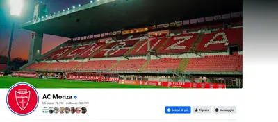 La pagina Facebook del Monza