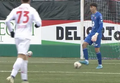 Il portiere biancorosso Ciardi