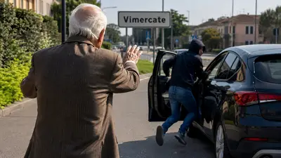 Un anziano a Vimercate