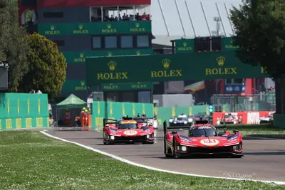 Le Ferrari in azione a Imola quest'anno