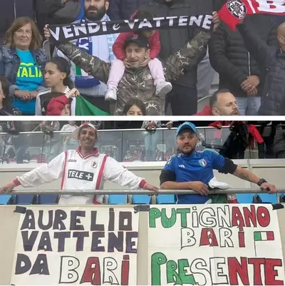 Tifosi del Bari in protesta a Lussemburgo