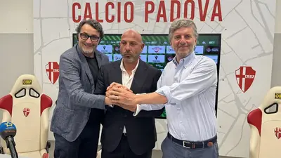 Padova, Peghin e Mirabelli col nuovo allenatore Calabro