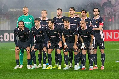 Il Palermo prima della gara contro il Monza
