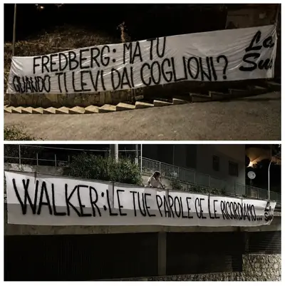 Striscioni Sampdoria Fredberg-Walker