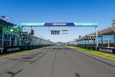 Il traguardo del circuito di Albert Park sede del GP d'Australia