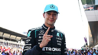 F1 Mercedes George Russell pole