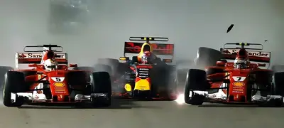 la partenza del gp di Singapore 2017
