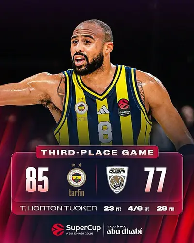 Talen Hortn-Tucker, decisivo nella finale per il terzo posto di Supercoppa