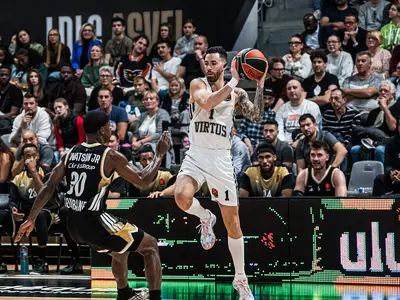Luca Vildoza in azione con la Virtus