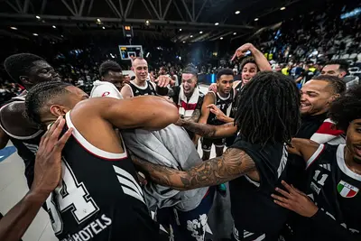 Virtus, esultanza post vittoria