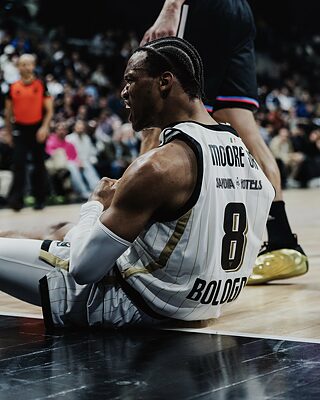 Wendell Moore Jr. esulta dopo un canestro