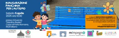 Inaugurata la "Panchina per l'Autismo" in occasione della Giornata Mondiale della Consapevolezza sull&rsquo;Autismo