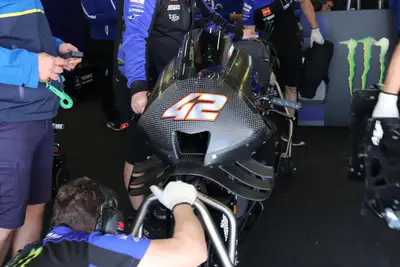 La carena portata in pista ieri da Alex Rins