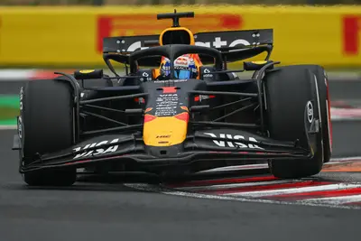 Max Verstappen, in difficoltà all'Hungaroring