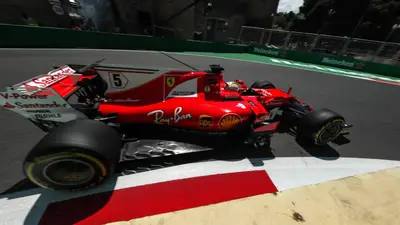 Sebastian Vettel al GP dell'Azerbaijan 2017