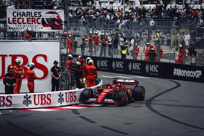 La Ferrari di Charles Leclerc nelle libere del GP di Monaco 2024
