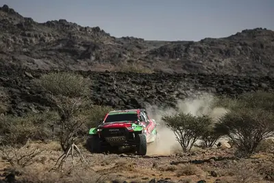 Yazeed Al Rajhi in azione con la Toyota di Overdrive Racing