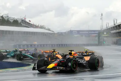 La partenza bagnata della passata edizione del GP del Canada