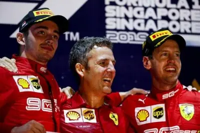 Rueda tra Vettel e Leclerc sul podio a Singapore 2019