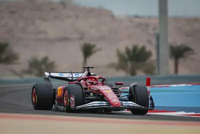 Charles Leclerc in azione oggi a Sakhir