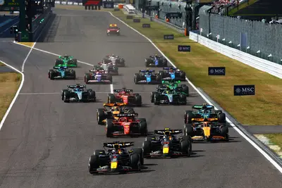Lo start del Gran Premio del Giappone 2024.