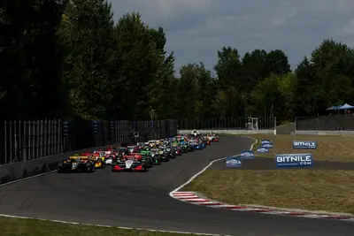 Il gruppo delle Dallara al via dell'ultimo Portland Grand Prix
