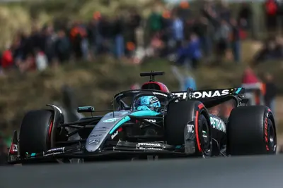 George Russell, primo al termine delle FP2 a Zandvoort