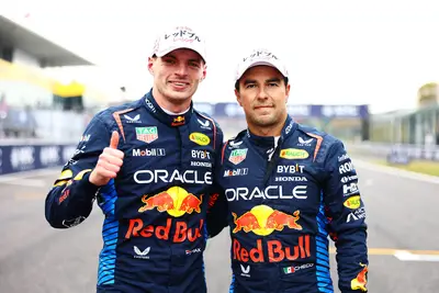 Verstappen e Pérez tornano in prima fila assieme per la prima volta da Bahrain 2023. Credits: Red Bull Content Pool