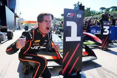 Santiago Ramos dopo vittoria F3 Feature Race Imola 2025
