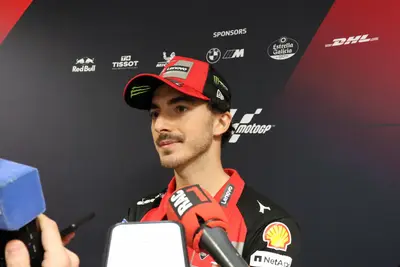 Pecco Bagnaia parla alla stampa dopo il venerdì di libere a Jerez.