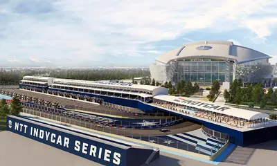 Il render della pit road di Arlington, che entrerà in calendario nel 2026.