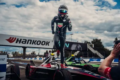 Antonio Felix da Costa esulta dopo la seconda vittoria del weekend a Portland.