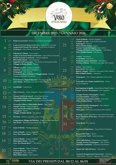 Il calendario degli appuntamenti