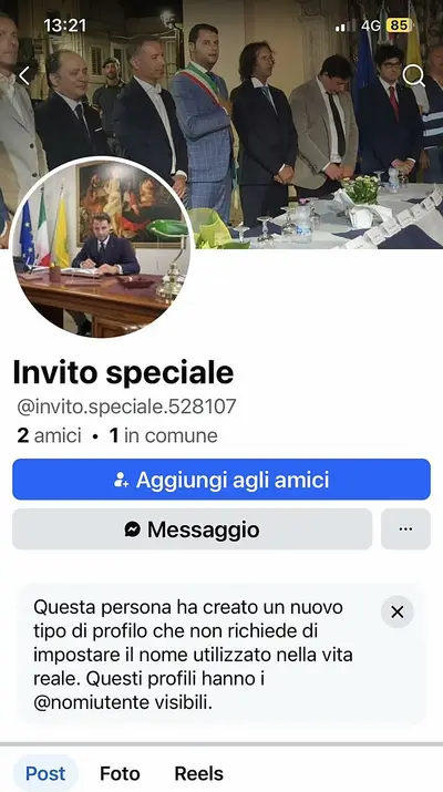 Il profilo falso