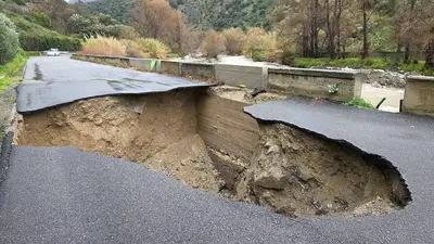 Strada franata