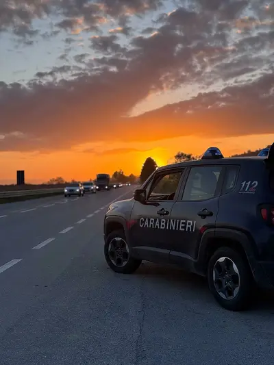 Posto di blocco dei carabinieri